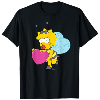The Simpsons Maggie Simpson Cute Heart Bee Valentine’s Day Camiseta