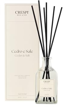 CRESPI MILANO | Profumatore per Ambiente Fragranza Cedro e Sale 250ml | Diffusore Profumo Ambiente a Lunga Durata