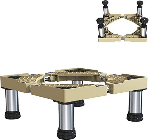 XAoSCd Washing Machine Stand BaseUniversal Base Tumble Dryer Washing Machine Stand Adjustable Length/Width 47-69cm Air Conditioner Base Dishwasher Fridge Filing Cabinet Stand B,4 Legs-10-13cm