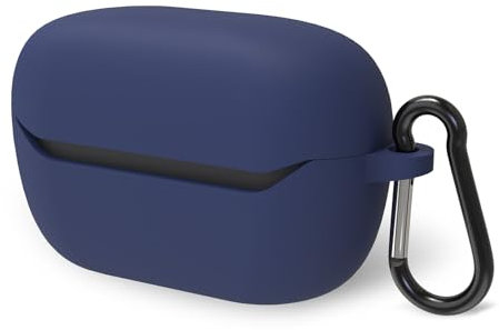Geekria Silikon-Schutzhülle, kompatibel mit JBL Endurance Race 2 True Wireless Earbuds, schützende Kopfhörer-Schutzhülle mit Schlüsselanhänger-Haken, Ladeanschluss, zugängliche Front-LED, sichtbar