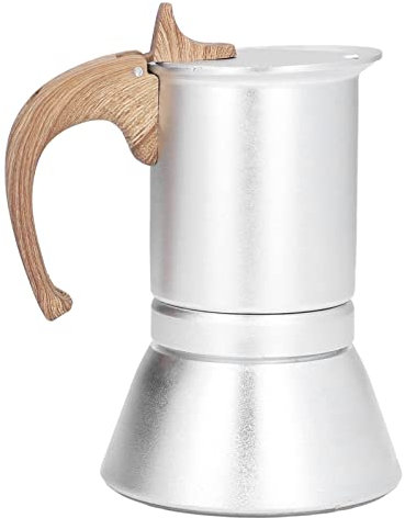 TARSHYRY Perkolator Kaffeekanne, Camping -Kaffeekanne Herd und Kaffeemaschine, Aluminiumlegierung Kaffeemaschine, Kaffeekanne mit Griff Expresso Kaffeekanne für Elektro (150 ml)