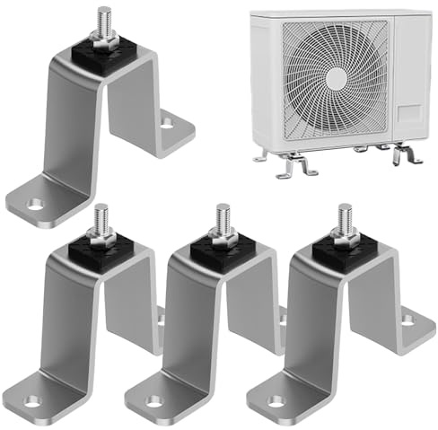 Klimaanlagen Schwingungsdämpfer Rostfreier Edelstahl Füße 4er Set Universelle Anti Rutsch Basis Für Kompressoren Im Garten Garagenbau Einfache Montage Antivibrationsfüße Mit Wasserwaage