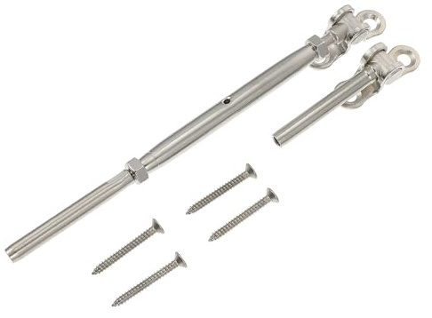 DOITOOL Kit de Quincaillerie Adapté pour Câble de 1/8 Pouce en Acier Inoxydable Résistant la Corrosion Intempéries pour Garde-corps à Câbles pour Escalier et Clôture de Jardin