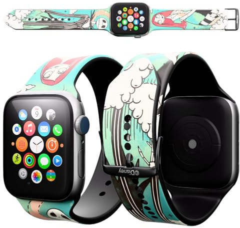 Disney Tim Burton’s The Nightmare Before Christmas Wristband For Apple Watch Band Series 9/8/7/6/5/4/3/2/1/SE 38MM, 40MM, 41MM | Jack Skellington Gifts for Women and Men