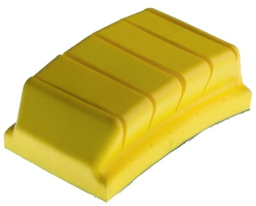 Flexible Softback Yellow Sanding Block – Ergonomic Hand Sanding Tool for Automotive Bodywork, Filler, and Primer – FSB-Flex Abrasive Block