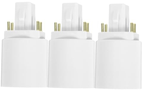 Homoyoyo Adattatore per Base Lampada G24q a E27 3 Pezzi, Plastico Bianco, Installazione Facile e Prestazioni Stabili per Uso Domestico e Ufficio