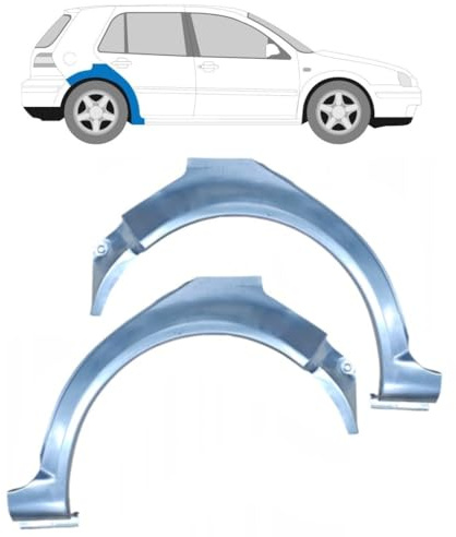 Reparaturblech Kotflügel hinten für Volkswagen Golf 4 1997-2006 / Links+Rechts