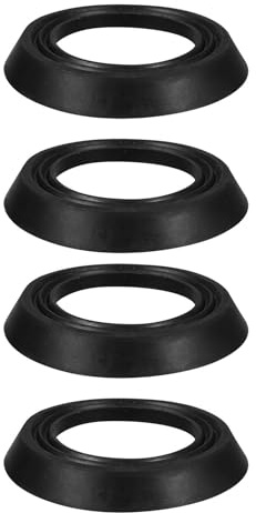 IMIKEYA 4pcs Urinal Flange Gasket Rubber Seal Ring for Urinal Drain with Odor-Proof and Easy Installation Features, Suitable for Public Hygiene and Commercial Bathroom Use, Sturdy Black