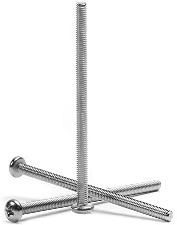 MroMax M4 x 70 mm Maschinenschrauben, Kreuzschlitzschraube, 304 Edelstahl, Silbergrau, 30 Stück