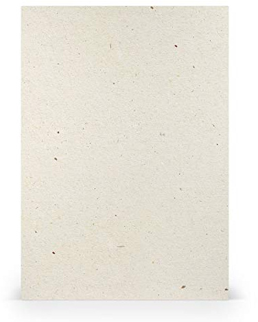 PAPERADO 25x Briefpapier DIN A4 - Terra Vanilla Weiß Creme Beige 100 g/m² - Papierbögen in 29,7 x 21 cm zum Basteln & Drucken