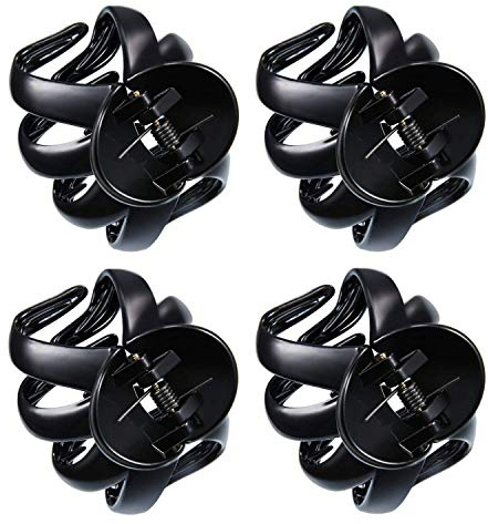 Pinzas Pelo Mujer,4 Piezas Clips de Pelo de Plástico Horquillas Antideslizantes para el Pelo Mujer y Niña,Tamaño Medio para Cabello Grueso 6CM
