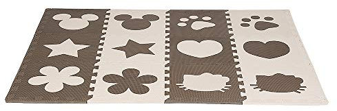 48 Stück Spielmatte Eva Schaumstoff Puzzlematte Wohnzimmer Dekoration Spielmatte Schaumstoffmatte Schutzmatten rutschfest Stabil Puzzlematte,Spielmatte Baby(48 Stück - Beige)