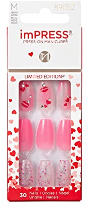 KISS imPRESS Press-On Manicure Limited Edition Valentine Nails, ‘Best of Me', 30 Count