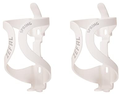 ZEFAL Pack Spring Blanco - Pack de Dos Portabidones Bicicleta - Portabidones Ligeros y Duraderos para Bicicletas de Carretera y MTB - Blanco