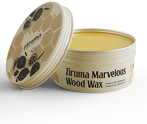 Ziruma Premium Beeswax for Chopping Boards - No Mineral Oil [7 oz] - Food Grade Wood Wax for Butcher Blocks and Wooden Utensils - Natural Wood Conditioner