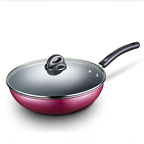 Wok - Wok Non-Stick Pan Household Multi-Function Cooking Pot Induction Cooker Gas Stove Light Fume Pan