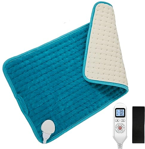 JOBYNA Termoforo Elettrico, Cuscino Termoforo per Alleviare il Dolore, Cuscino Termico 30-70℃ & 10-90 Minuti Regolabili, Cuscinetto riscaldante per Addome, Collo, Spalla e Schiena (30 * 60cm)