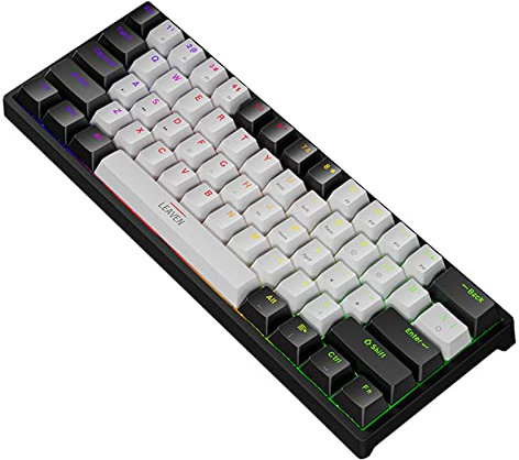 Teclado mecánico inalámbrico 60%, teclado for juegos de 61 teclas con interruptores azules for computadora, portátil, teclado iluminado, accesorios for juegos de escritorio, regalos geniales for adole