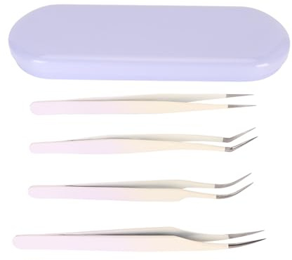 Ögonfranspincettset med Hög Hårdhet, Mindre än 0,5 Mm Noggrannhet, Ergonomisk Design för Hem och Salonger, Rostfritt Stål, Olika Storlekar, 6 St (Rostfritt stål 3)