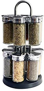 HGDXDP Spice Jar Rotating Spice Rack Organizer with Jars(12Pcs),Suitable for Home Decor and Storing Various Spices In the Kitchen.