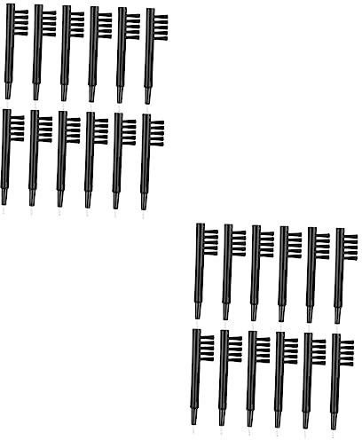 Healeved 2 Sätze Hörzubehör Reinigungsbürsten Für Ohrstöpsel Reinigungsstangen Putzstock Für Ohrring-sets Humidore Reinigung Von Hörgeräten Zubehör Für Plastik Black 12 Stück * 2