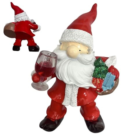 Statuetta di Babbo Natale di Natale | Statua di Babbo Natale divertenti Decorazioni di Natale Babbo Natale Figura di Natale | Decorazione di Babbo Natale, Statua da tavolo di Natale per prato o casa