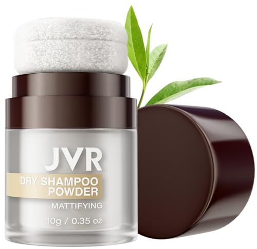 Shampoing sec en poudre, poudre volume JVR pour cheveux, shampooing sec contre les racines grasses, fraîcheur entre les lavages, fraîcheur et volume immédiats avec effet mat, sans résidus 10 g