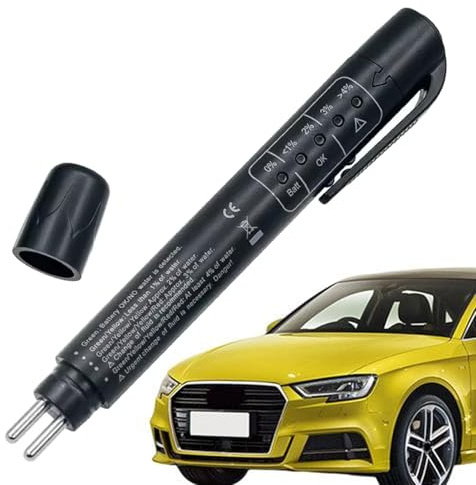 Pruojhw Stylo de test de liquide de frein, stylo testeur de liquide de frein de voiture, analyseur d'humidité avec affichage LED, bandelette de test de liquide de frein, analyseur d'humidité d'huile