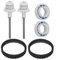 MeevrgR Kit de courroie de nettoyage de piscine Zodiac - Compatible avec MX8, MX8EL, MX6, MX6, MX6, avec arbre d'entraînement et rails, caoutchouc, noir