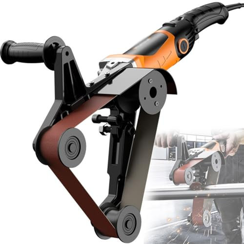 Máquina Pulidora De Tuberías De Metal, Pulidora De Tuberías Redonda De Acero Inoxidable 710W, 6 Velocidades Ajustables, Lijadora De Banda Profesional, Eliminación De Óxido Pulido, Para Tuberías Redond