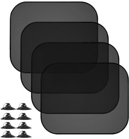 FILOEEX 4 Pcs Car Window Shades for Baby,Universal Cars Side Window Sunshades,Reusable Sun Shade,Cars Side Windscreen Window Sunshades Harmful UV Rays Sun Glare Heat for Baby Kids Pets 44 * 36cm