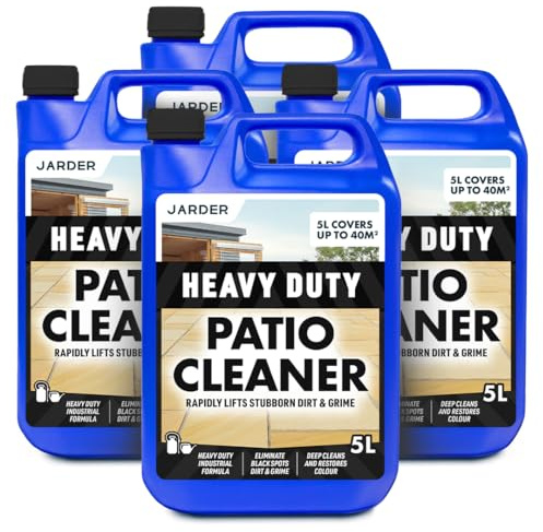 Jarder Heavy Duty Patio Cleaner 4 x 5L – Rejuvenates Tired Patios | Deep Cleans Dirt, Mould, Grime, Black Spots and More