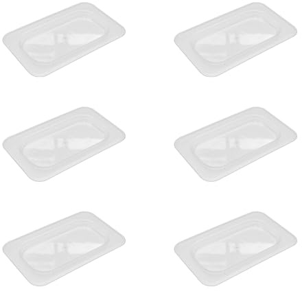 AcMax 6 Stück Polycarbonat Deckel GN 1/9 Gastronormbehälter GN-Behälter Gastronorm Kunststoff