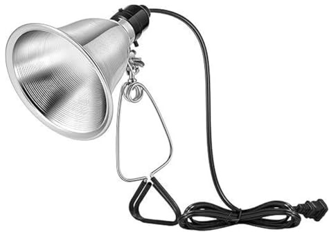 Gorise 5.5 Inch Aluminum Reflector for Reptile Pet Lamps Detachabl Aluminum Reflective Lamp Shade for Terrarium Lighting