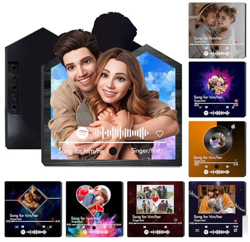 Personalisierte Musik-Kühlschrankmagnete, personalisierte Musik von Spotify, mit Fotos, Songs und Albumcovern, Paare, Ehefrauen/Mütter und Ehemänner