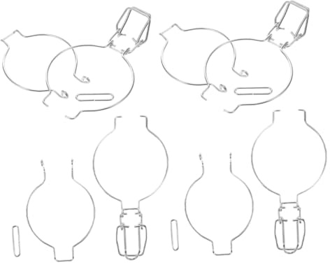 Sosoport 4 clips de sellado de tarros de acero inoxidable, cierres de alambre de metal para conservación hermética de alimentos, tarros de almacenamiento de cocina, hebillas versátiles para