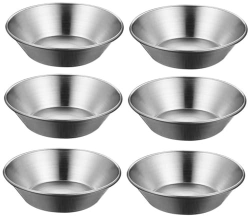 LIGIGWASH 6Pcs Non Stick Aluminium Alloy Egg Tart Mold for Baking Tartlet Moulds for Homemade Desserts Easy Release Cleaning for DIY Egg Tarts