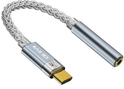 KBEAR Moondust USB C-adapter till 3,5 mm jackuttag, typ C till digitala hörlurar 3,5 mm, AUX-adapter till USB C för iPhone 15/Pro/Plus, iPad Pro, Samsung Galaxy, Huawei, Xiaomi