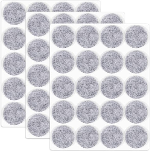 HNR Filzgleiter Selbstklebend 25mm, 60 Stück Möbelgleiter für Stühle | Runde Filzpads für Tische & Sofas, geräuschdämpfend, kratzfest, abriebfest selbstklebend für Parkett‑ und Laminatböden