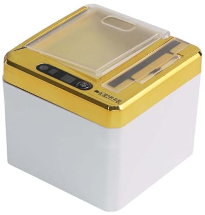 WheatThrive Porte-cure-dents automatique alimenté par USB avec design intelligent pour une récupération sans effort (doré)