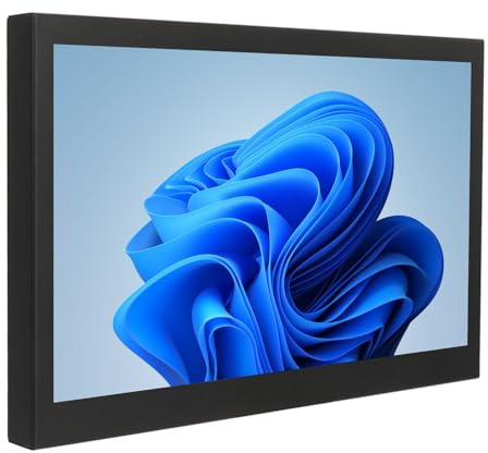 Hamwesh Monitor Portátil, Pantalla de 10 Pulgadas IPS 1280P HD 178 ° de Ancho Ángulo de Visión de Ancho con Altavoces Incorporados para Dispositivos de Juego la Computadora Portátil PC