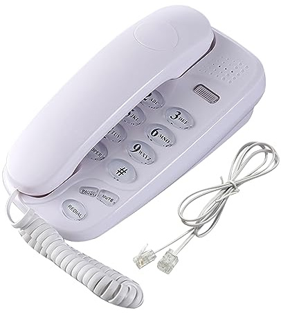 KASFDBMO KXT-580 Telefono fisso da parete Telefono fisso Telefono portatile da appendere alla parete Telefono per casa Hotel Spa Centro e funzione di ricomposizione suono chiaro