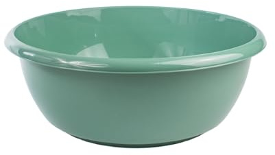 BERLONA Universal-Schüssel 5,7 L, robust und stapelbar, Kunststoff - Salbei | Vielseitige Hilfe beim Einweichen, Spülen und Reinigen, tropffreier Ausgießrand, glatte Oberfläche nimmt keine Gerüche an