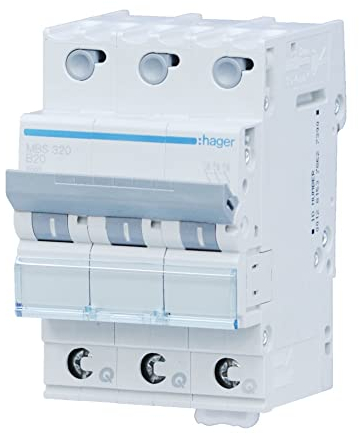 Hager MBS320 LS-Schalter 3polig 6kA B-20A 3M QC