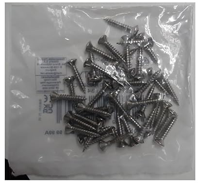 Merriway Slotted Raised Countersunk Wood cross head Screws, 3/4 inch x 6, Nickel Plated, Pack of 40 Piece