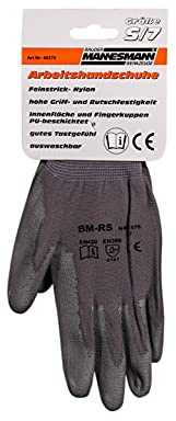 Brüder Mannesmann Tools M40370 Work Gloves Fine Knit Gants de Protection Gant Chantier Size S