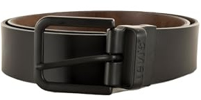 Levi's Homme Reversible Core Metal Belt Ceinture, Noir, 110 EU
