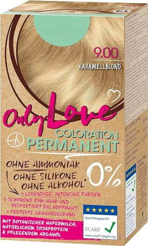SCHWARZKOPF ONLY LOVE Coloration, Haarfarbe 9.00 Karamellblond, Stufe 3, 1er Pack (1 x 143 ml)