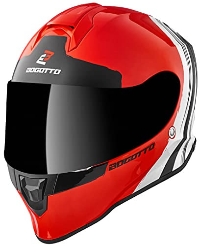 Bogotto V151 Wild-Ride Helm, rot/schwarz/weiß, XL