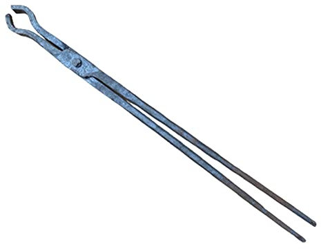 Tenaza de forja Pinza de herrero Tenaza de forja de nariz redonda para la fabricación de cuchillos Tenaza de forja de 400/500 mm para Forja del yunque del herrero,40cm